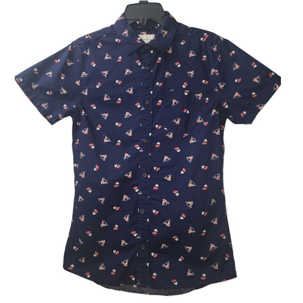 Emerson Short Sleeve Button Up Novelty Print Shirt‎ - Men's Size Small